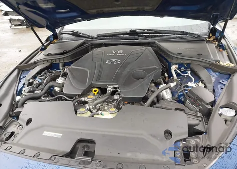 2019 Infiniti Q50 3.0T Red Sport 400 z USA, uszkodzony, nr VIN JN1FV7AP2KM760770